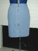 Button-front straight skirt